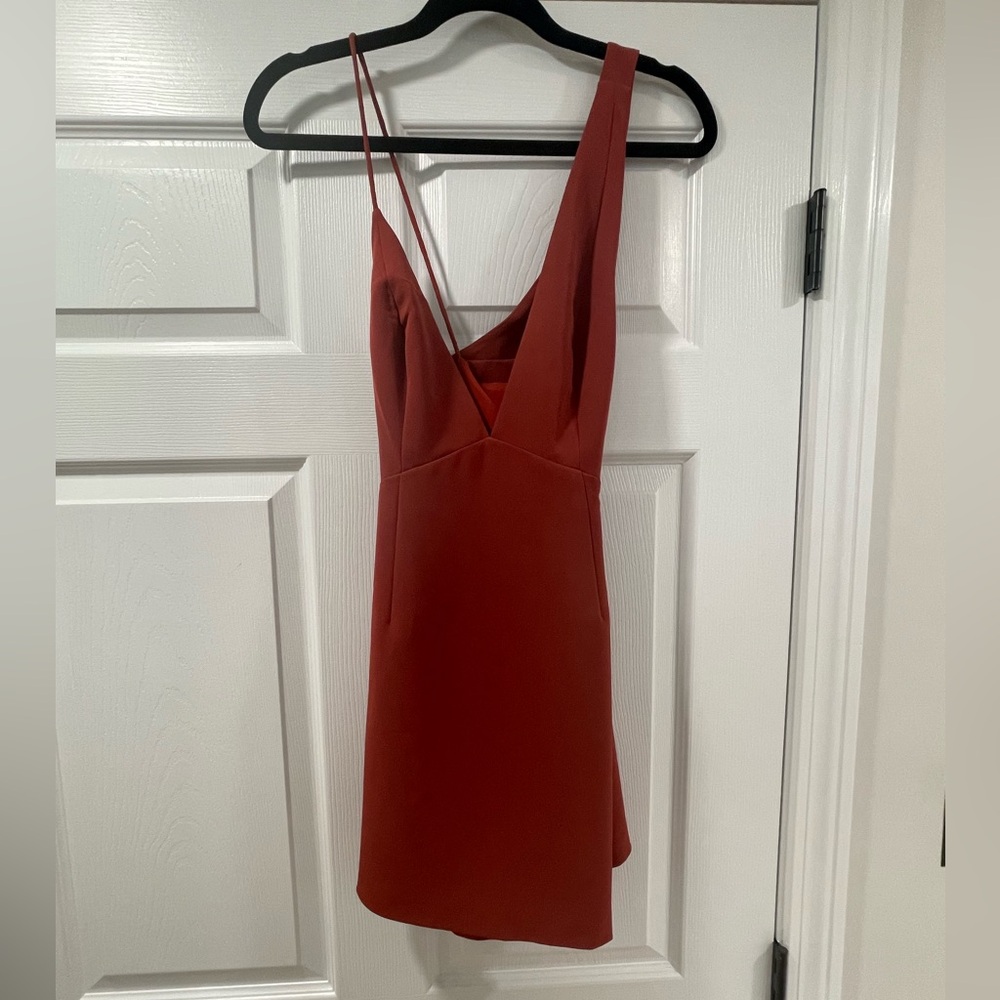NBD Terracotta Strappy Mini Dress